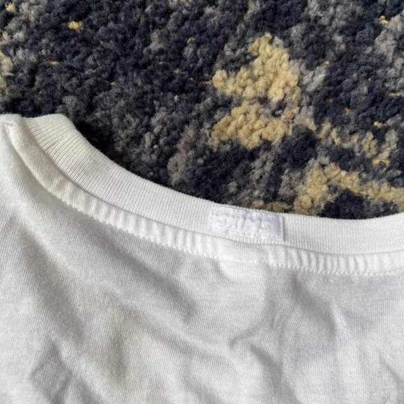 $45 SKIMS White Cotton Blend Short Sleeve Tee Size Medium - Picture 5 of 5